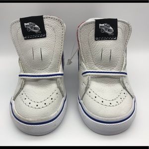 Vans Special Edition HI White Leather Evil Knievel Toddler Shoes Size 5